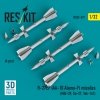 RESKIT RS32-0577 R-27EP (AA-10 Alamo-F) missiles (4 pcs) (MiG-29, Su-27, Yak-141) (3D Printed) (1/32)